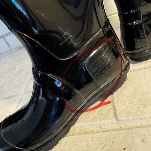 Seven7 Black Rain Boots Tall Size 9 - Picture 4 of 12